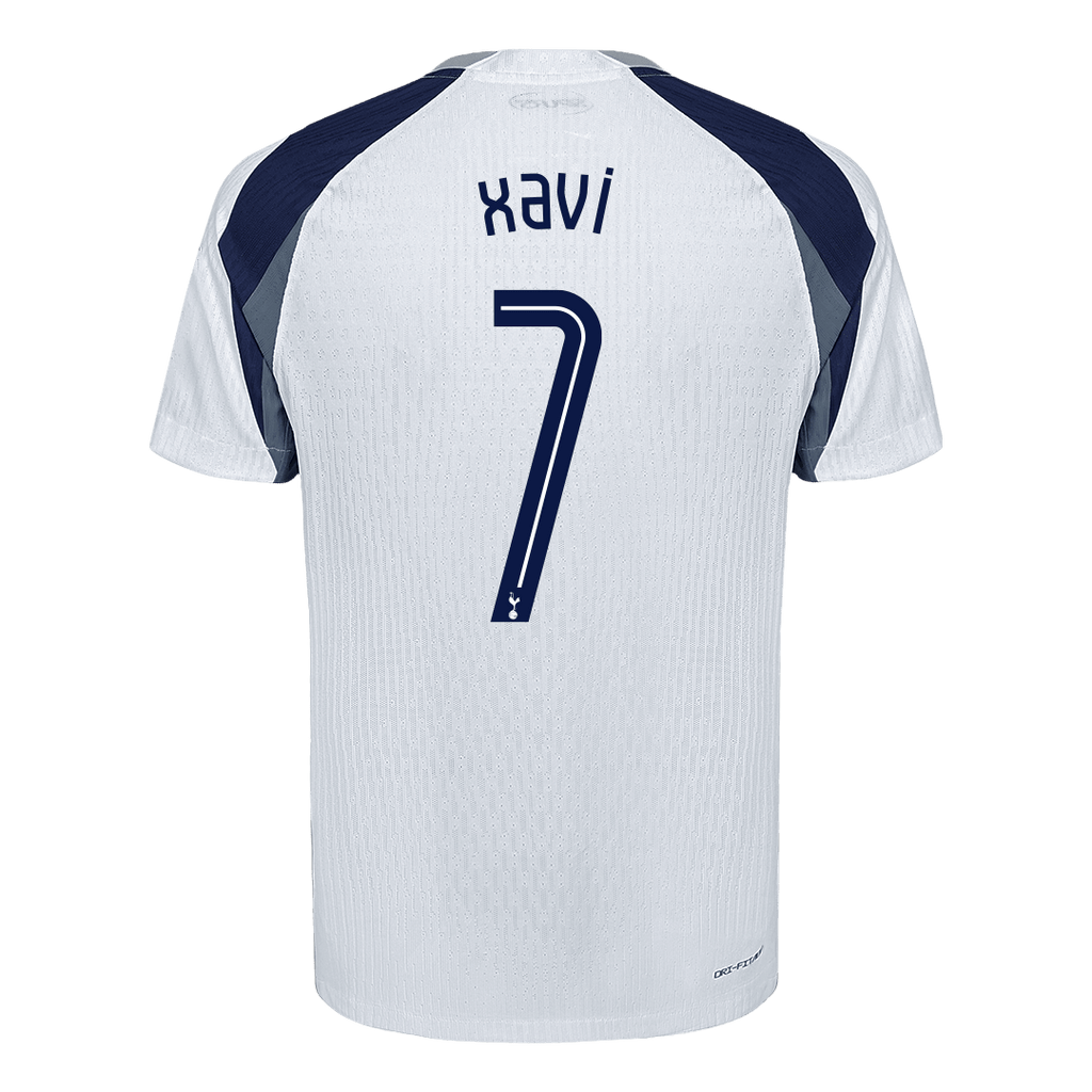 XAVI #7 Authentic Tottenham Hotspur Home Soccer Jersey 2025/26 White - UCL