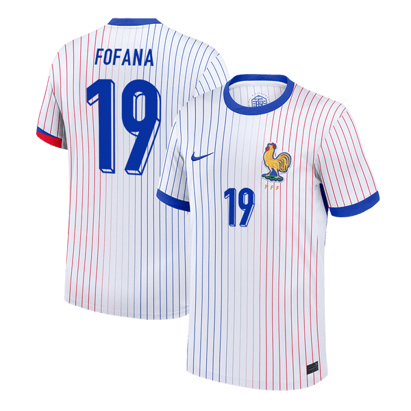 FOFANA #19 France Euro Away Soccer Jersey 2024 White - Football Shirt | SmartJerseys | Official Quality