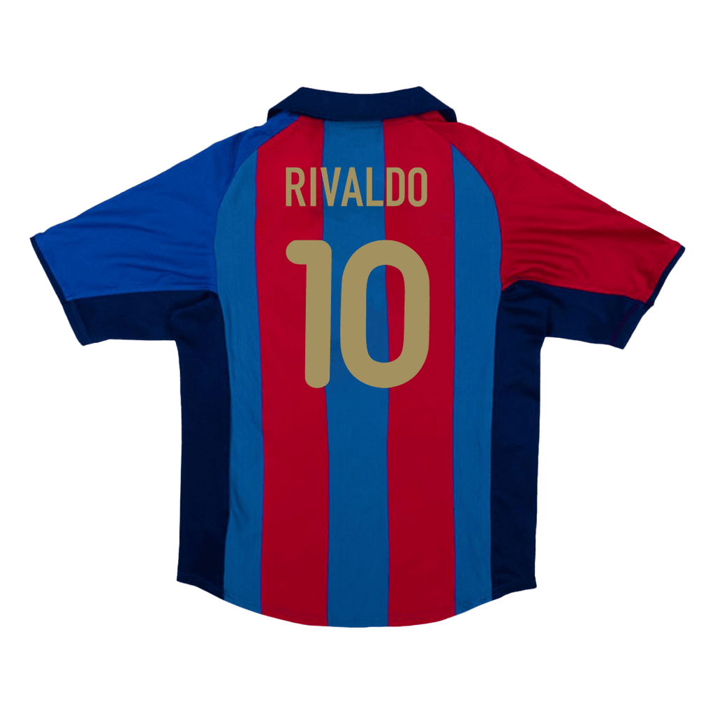 Barcelona RIVALDO #10 Home Soccer Jersey Retro 2001/02 - Football Shirt | SmartJerseys | Official Quality