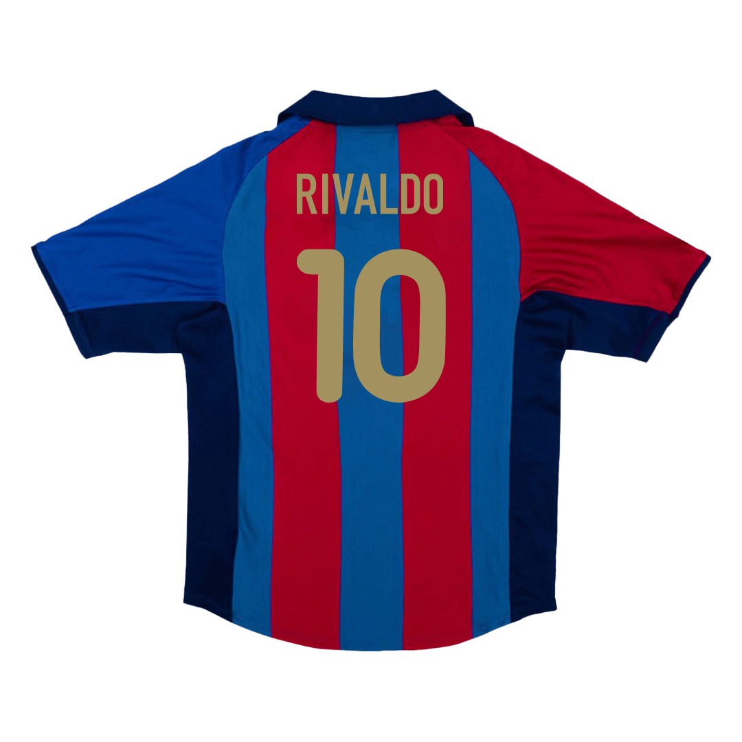 Barcelona RIVALDO #10 Home Soccer Jersey Retro 2001/02 - Football Shirt | SmartJerseys | Official Quality