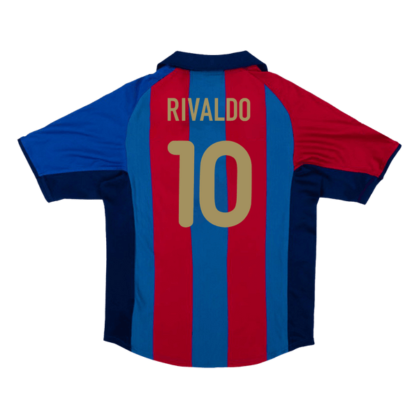 Barcelona RIVALDO #10 Home Soccer Jersey Retro 2001/02 - Football Shirt | SmartJerseys | Official Quality
