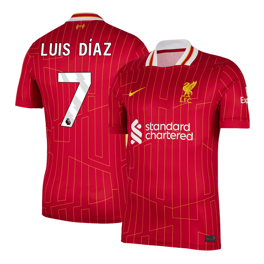 Liverpool LUIS DÍAZ #7 Home Soccer Jersey 2024/25 - Football Shirt | SmartJerseys | Official Quality