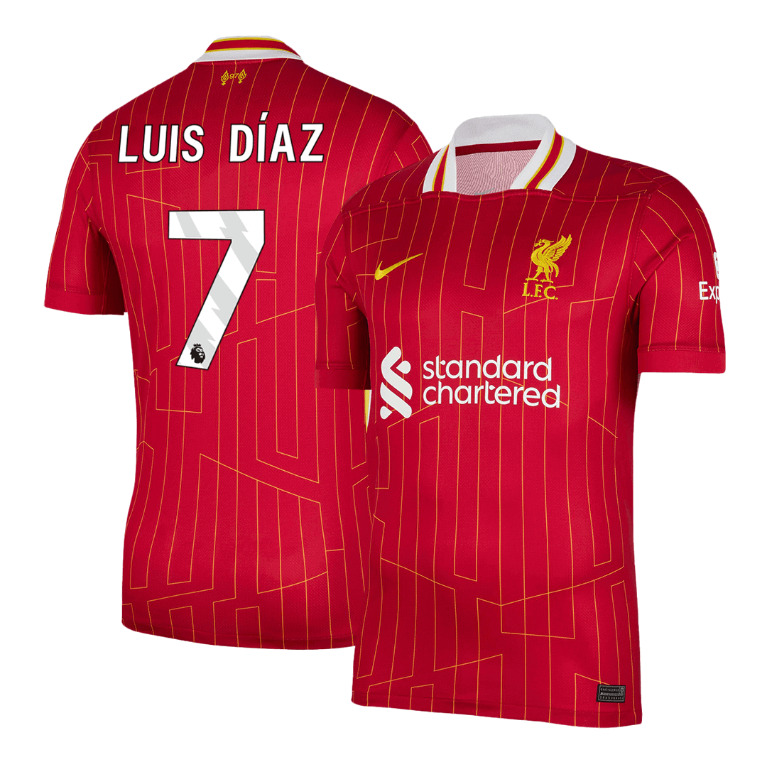 Liverpool LUIS DÍAZ #7 Home Soccer Jersey 2024/25 - Football Shirt | SmartJerseys | Official Quality