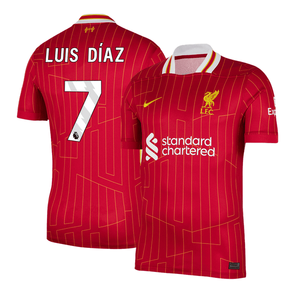Liverpool LUIS DÍAZ #7 Home Soccer Jersey 2024/25 - Football Shirt | SmartJerseys | Official Quality