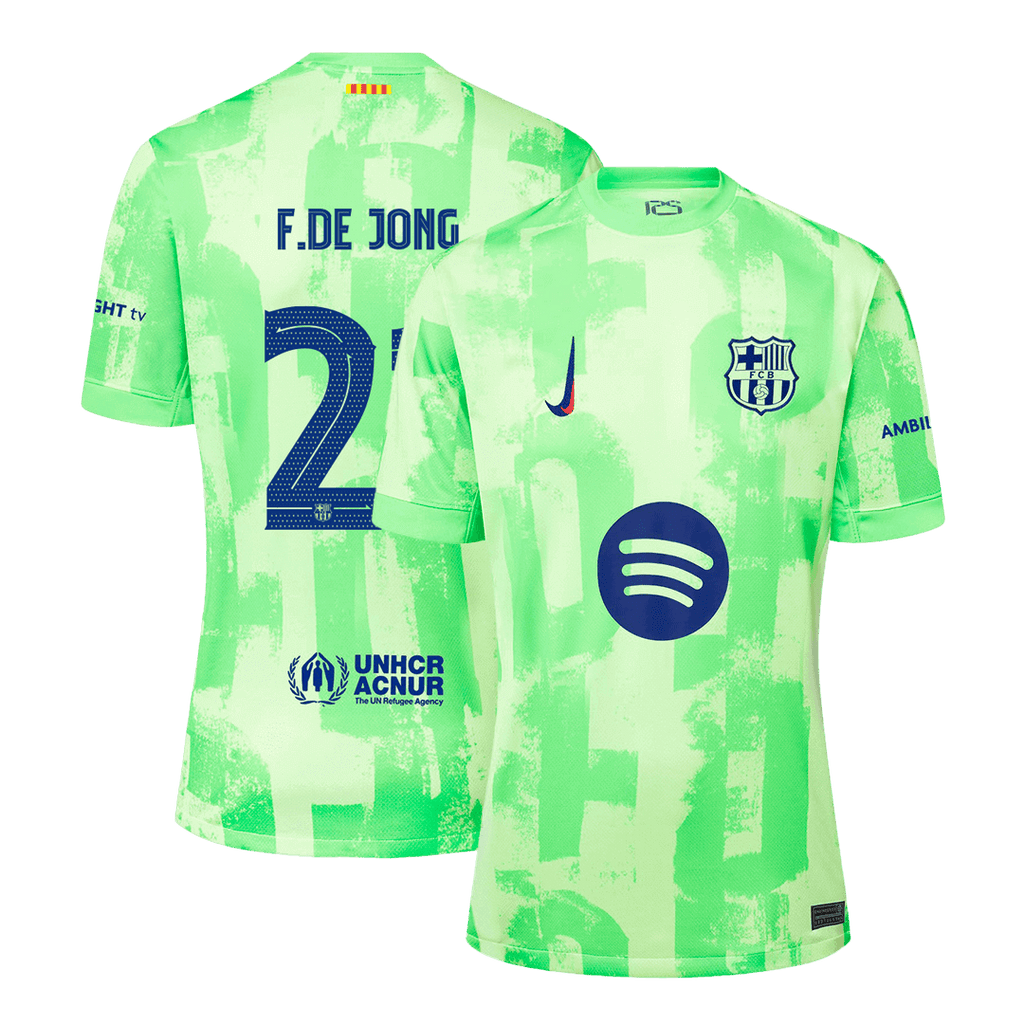 Barcelona F.DE JONG #21 Third Away Jersey 2024/25 - UCL（Spotify Logo Without Text） - Football Shirt | SmartJerseys | Official Quality