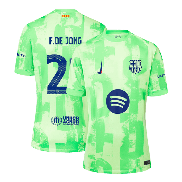 Barcelona F.DE JONG #21 Third Away Jersey 2024/25 - UCL（Spotify Logo Without Text） - Football Shirt | SmartJerseys | Official Quality