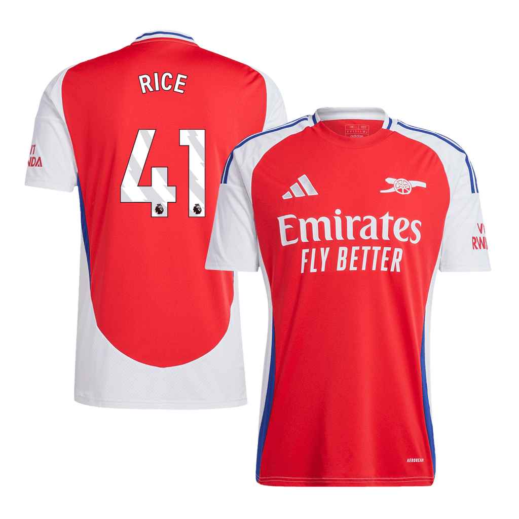 Arsenal RICE #41 Home Jersey 2024/25 - Football Shirt | SmartJerseys | Official Quality