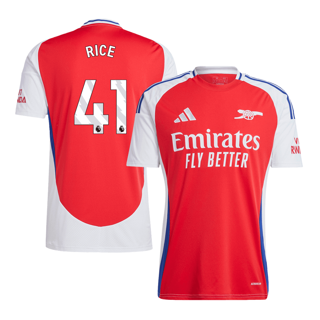 Arsenal RICE #41 Home Jersey 2024/25 - Football Shirt | SmartJerseys | Official Quality