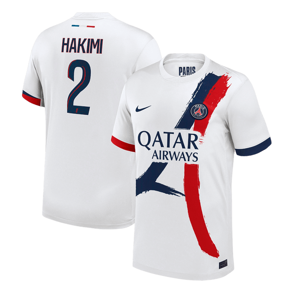 HAKIMI #2 Authentic PSG Away Soccer Jersey 25/26 White - Football Shirt | SmartJerseys | Official Quality