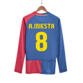 Barcelona A.INIESTA #8 Home Soccer Jersey Retro 2008/09 - Long Sleeve (UCL Final) - Football Shirt | SmartJerseys | Official Quality