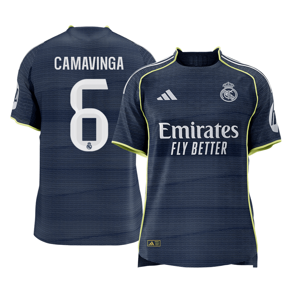 CAMAVINGA #6 Authentic Real Madrid Away Soccer Jersey 2025/26 Navy - Football Shirt | SmartJerseys | Official Quality