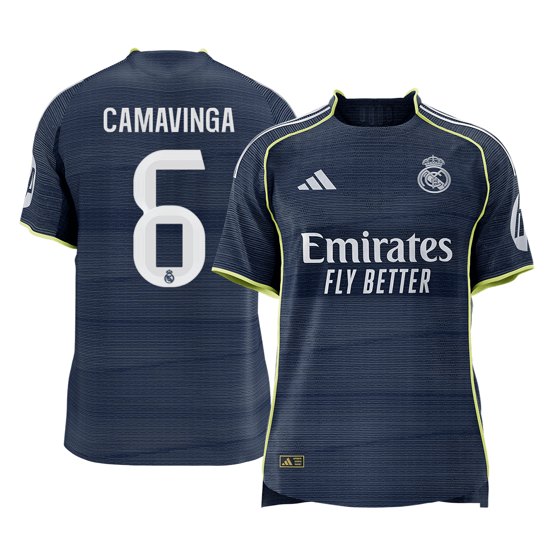 CAMAVINGA #6 Authentic Real Madrid Away Soccer Jersey 2025/26 Navy - Football Shirt | SmartJerseys | Official Quality