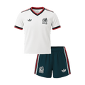 Kid's Mexico Away Soccer Jersey Kit(Jersey+Shorts) World Cup 2026 White - Football Shirt | SmartJerseys | Official Quality
