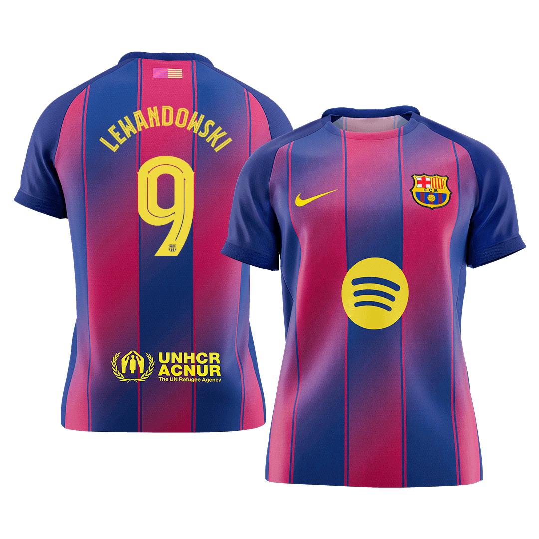 Barcelona LEWANDOWSKI #9 Home Soccer Jersey 2025/26 - UCL Edition - Football Shirt | SmartJerseys | Official Quality