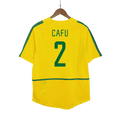 Brazil CAFU #2 Home Soccer Jersey Retro 2002/03 - Football Shirt | SmartJerseys | Official Quality