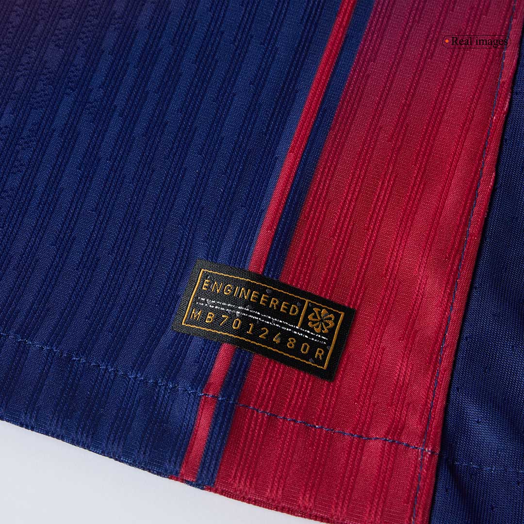 Camiseta de fútbol local auténtica del Barcelona 2025/26 KOUNDE #23, roja y azul - UCL
