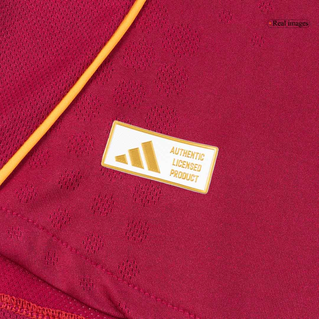 Camiseta de fútbol local de la Roma 25/26 auténtica, roja