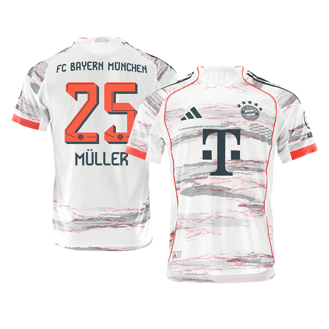 Bayern Munich MÜLLER #25 Away Soccer Jersey Authentic 2025/26 - Football Shirt | SmartJerseys | Official Quality