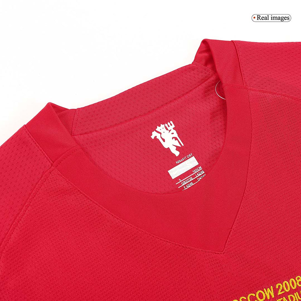 Camiseta retro de local del Manchester United 2007/08 - Manga larga - Final de la UCL