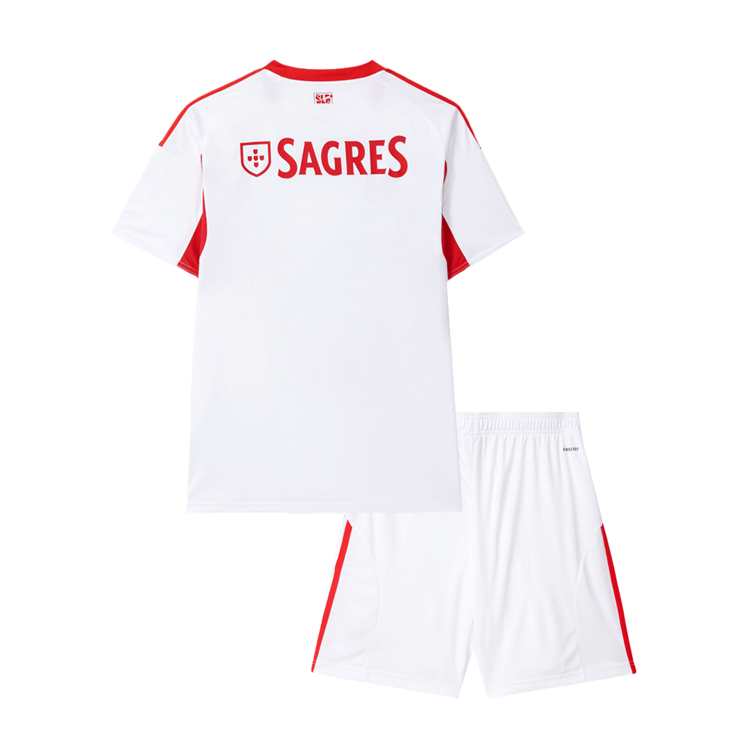 Kid's Benfica Third Away Soccer Jersey Kit 25/26 White