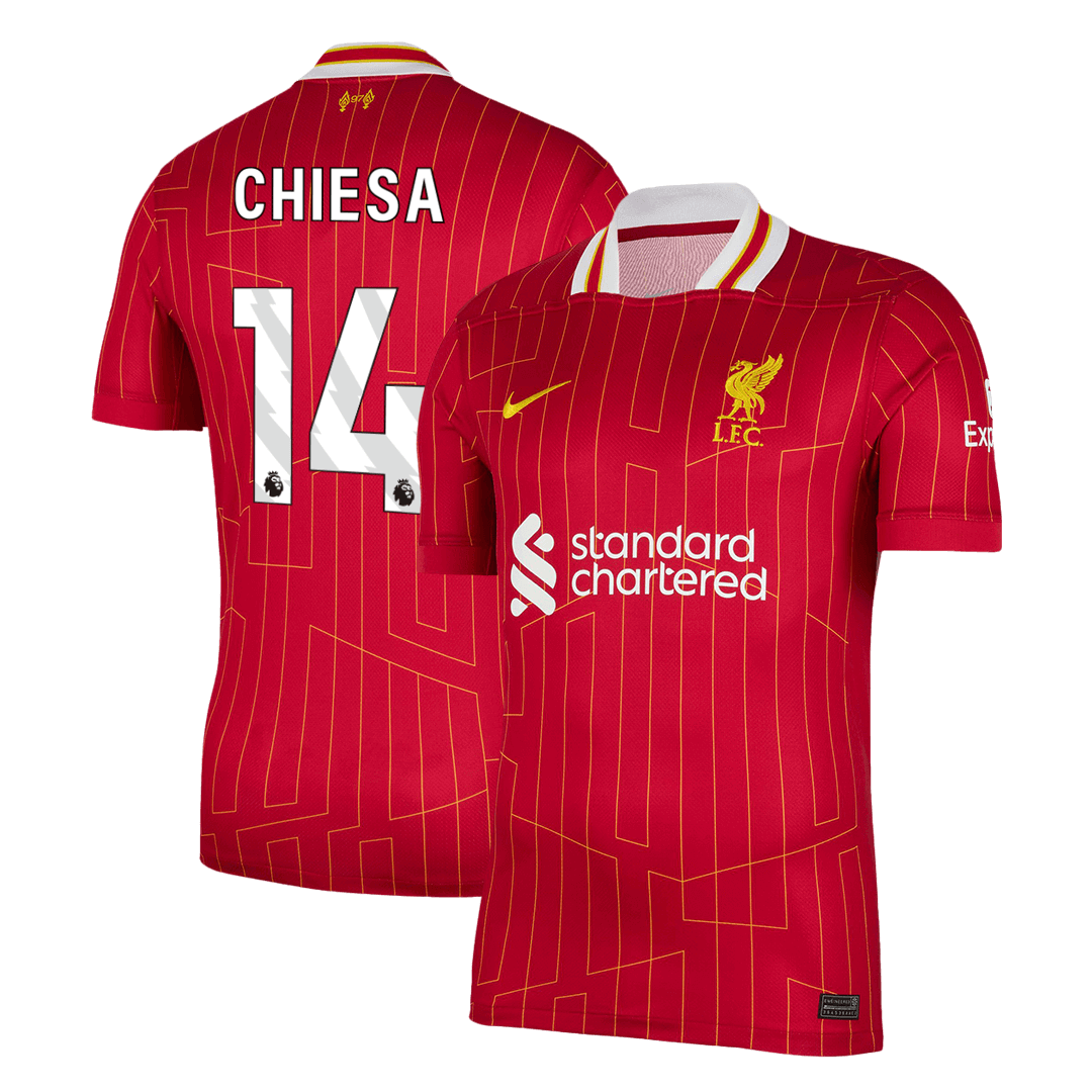 Liverpool CHIESA #14 Home Soccer Jersey 2024/25 - Football Shirt | SmartJerseys | Official Quality