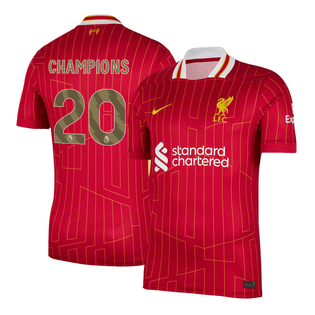 Liverpool CHAMPIONS #20 Home Soccer Jersey 2024/25 - Football Shirt | SmartJerseys | Official Quality