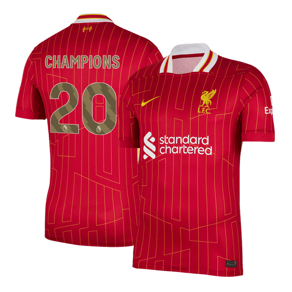 Liverpool CHAMPIONS #20 Home Soccer Jersey 2024/25 - Football Shirt | SmartJerseys | Official Quality