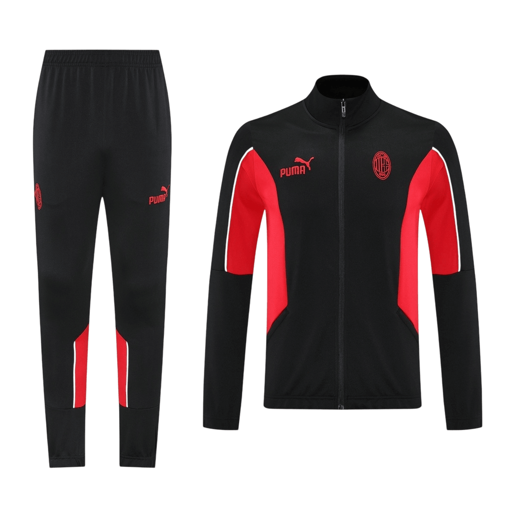 AC Milan Training Kit 2025/26 - Black (Jacket+Pants) - Football Shirt | SmartJerseys | Official Quality