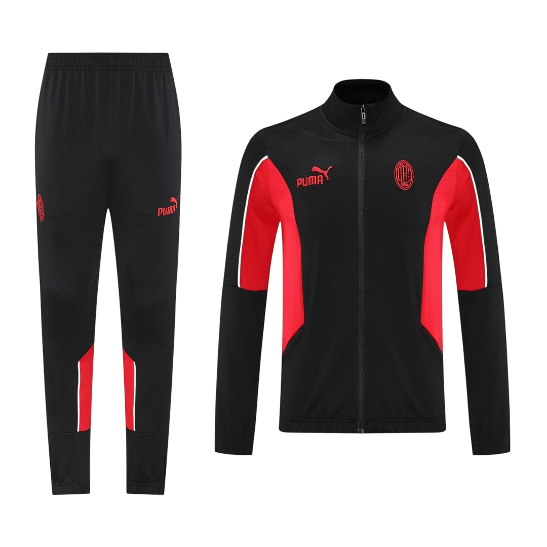 AC Milan Training Kit 2025/26 - Black (Jacket+Pants) - Football Shirt | SmartJerseys | Official Quality