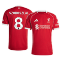 Liverpool SZOBOSZLAI #8 Home Soccer Jersey 2025/26 - Football Shirt | SmartJerseys | Official Quality