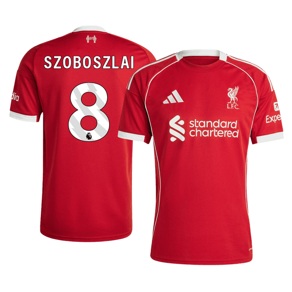Liverpool SZOBOSZLAI #8 Home Soccer Jersey 2025/26 - Football Shirt | SmartJerseys | Official Quality