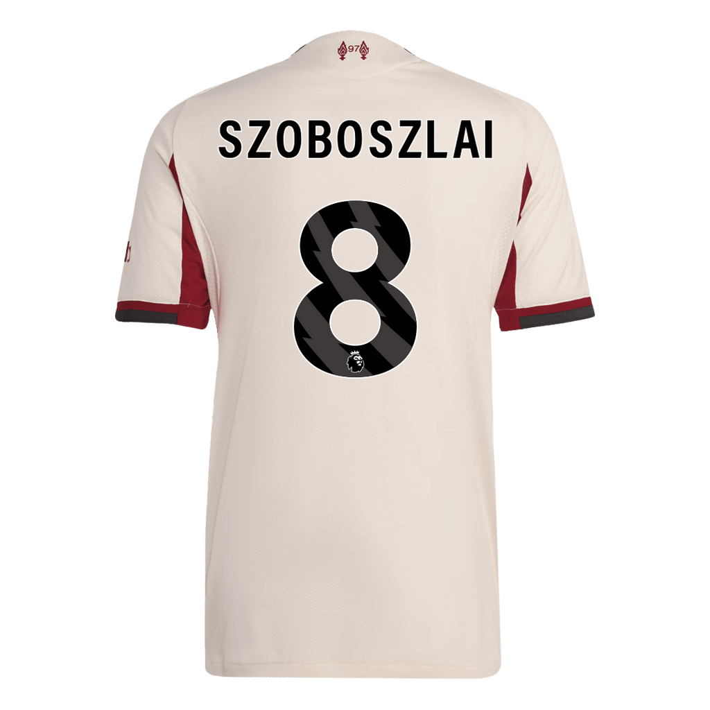 SZOBOSZLAI #8 Authentic Liverpool Away Soccer Jersey 25/26 White