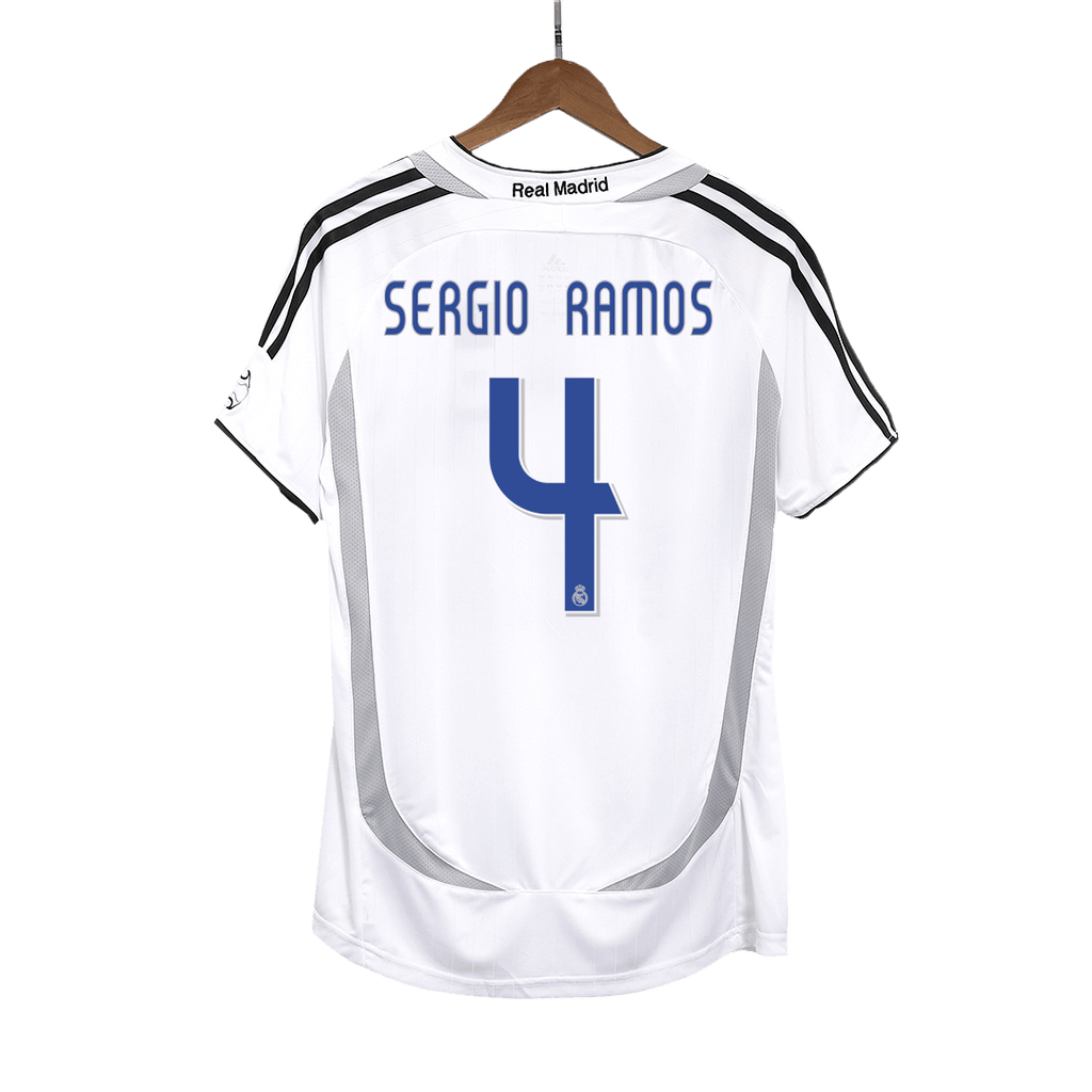 Real Madrid SERGIO RAMOS #4 Home Soccer Jersey Retro 2006/07 - Football Shirt | SmartJerseys | Official Quality