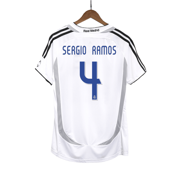 Real Madrid SERGIO RAMOS #4 Home Soccer Jersey Retro 2006/07 - Football Shirt | SmartJerseys | Official Quality