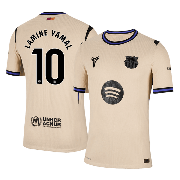 LAMINE YAMAL #10 Authentic Barcelona Away Soccer Jersey 2025/26 Yellow - UCL - Football Shirt | SmartJerseys | Official Quality