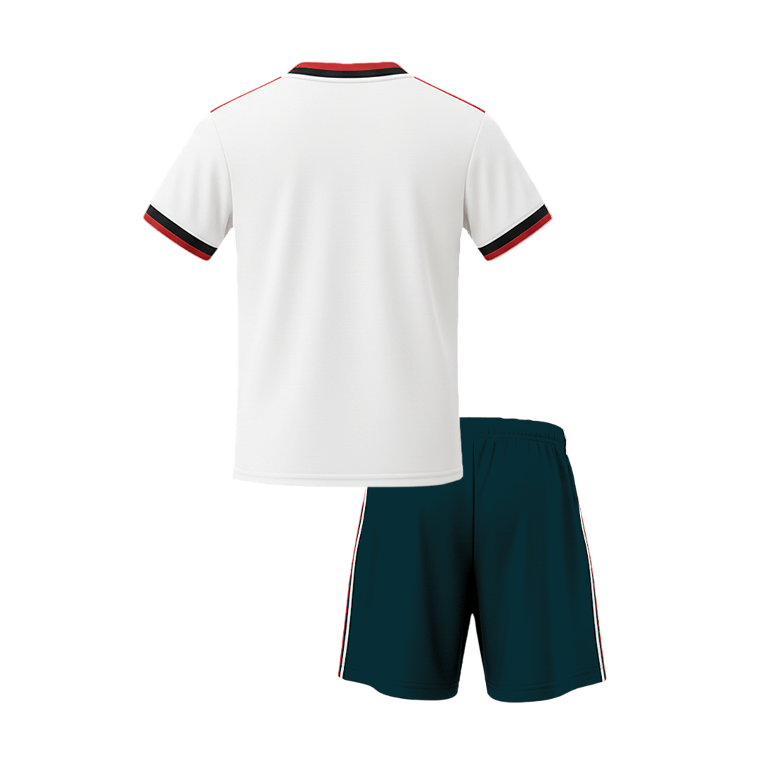 Kid's Mexico Away Soccer Jersey Kit(Jersey+Shorts) World Cup 2026 White