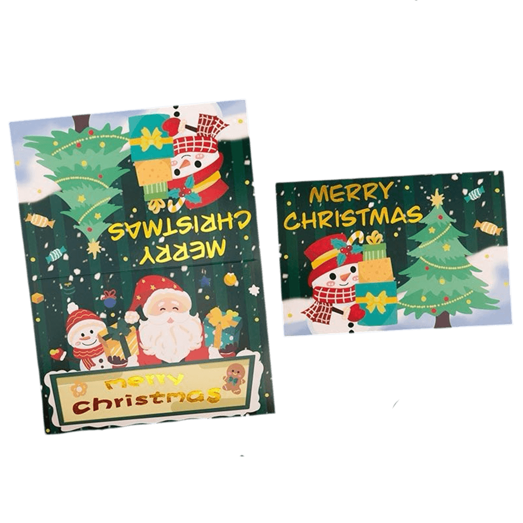 Custom Christmas Card – Snowman with Gifts – Personalized Message - Football Shirt | SmartJerseys | Official Quality