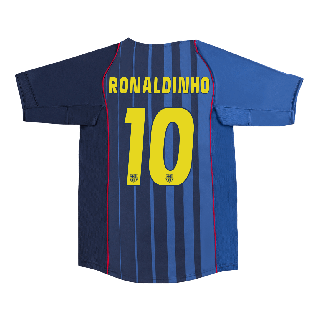 Barcelona RONALDINHO #10 Away Soccer Jersey Retro 2004/05 - Football Shirt | SmartJerseys | Official Quality