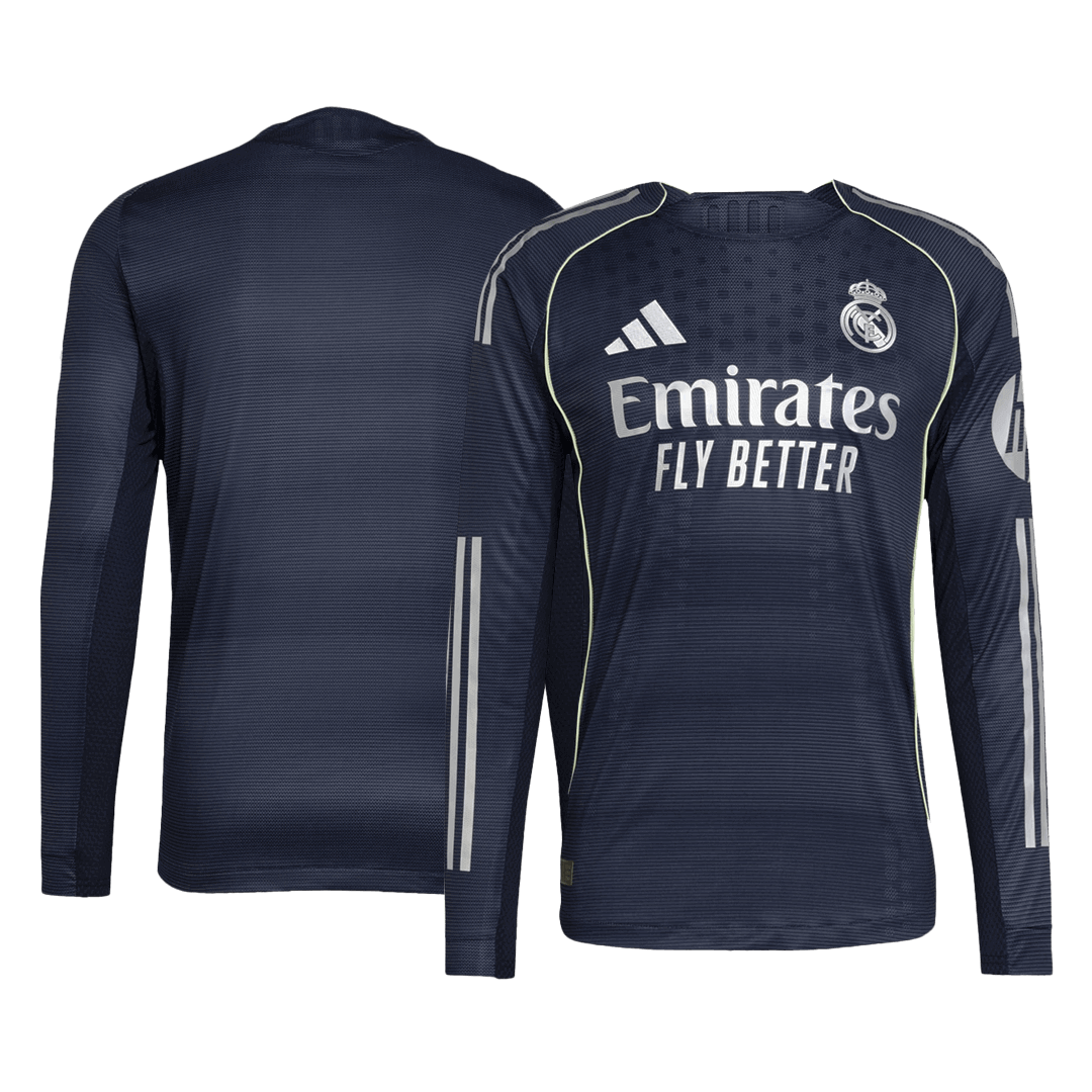Camiseta de fútbol visitante de manga larga del Real Madrid 2025/26