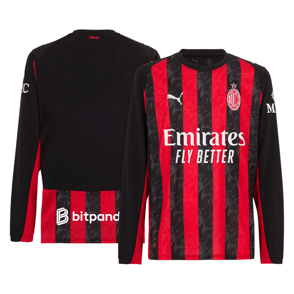 Maillot domicile manches longues de l'AC Milan 2025/26
