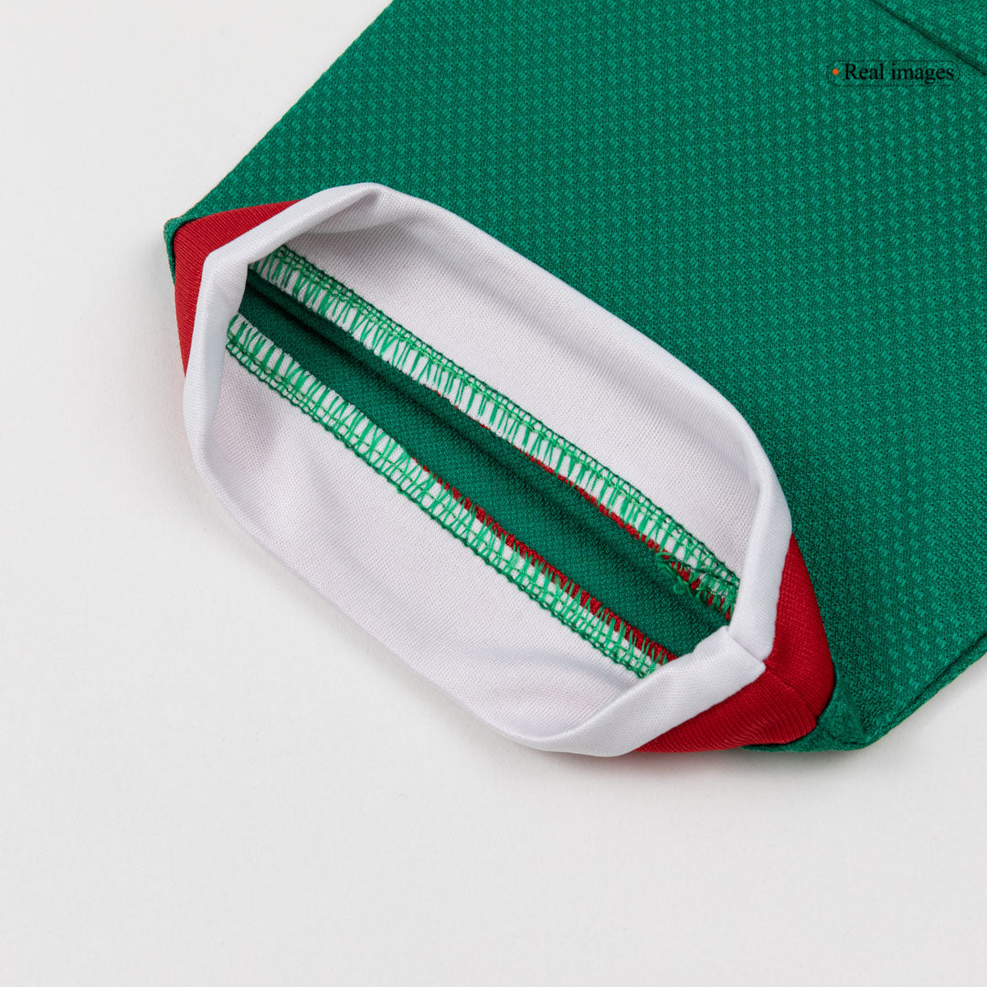Camiseta de fútbol local de México para niños (camiseta y pantalones cortos) 25/26 verde