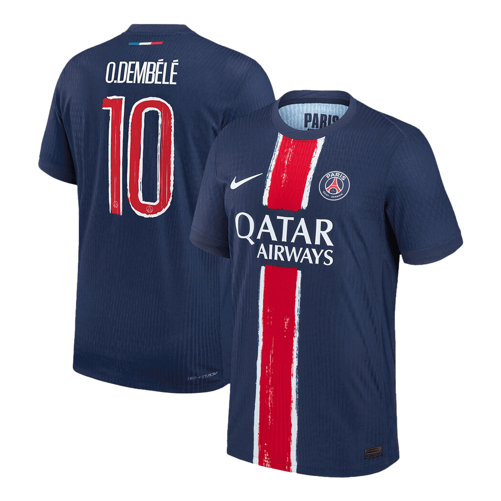 PSG O.DEMBÉLÉ #10 Home Soccer Jersey Authentic 2024/25 - UCL Edition - Football Shirt | SmartJerseys | Official Quality