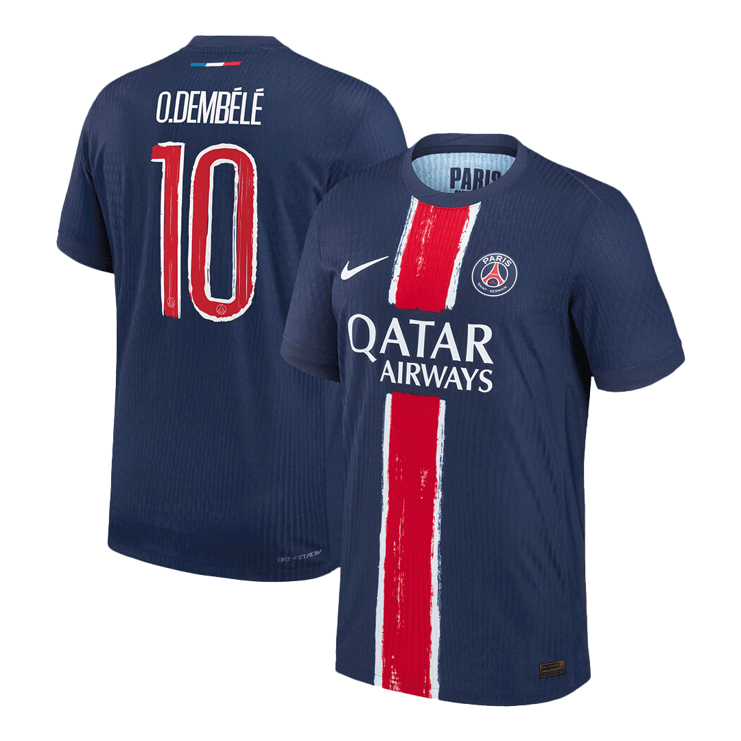 PSG O.DEMBÉLÉ #10 Home Soccer Jersey Authentic 2024/25 - UCL Edition - Football Shirt | SmartJerseys | Official Quality