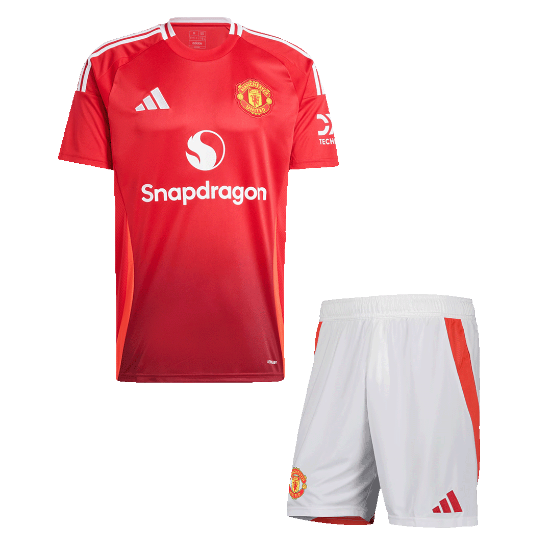 Manchester United Home Jersey Kit 2024/25 (Jersey+Shorts) - Football Shirt | SmartJerseys | Official Quality