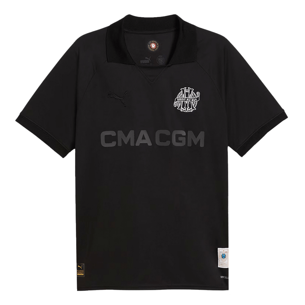 Marseille Goalkeeper Soccer Jersey 2024/25 - Black（125th Anniversary） - Football Shirt | SmartJerseys | Official Quality