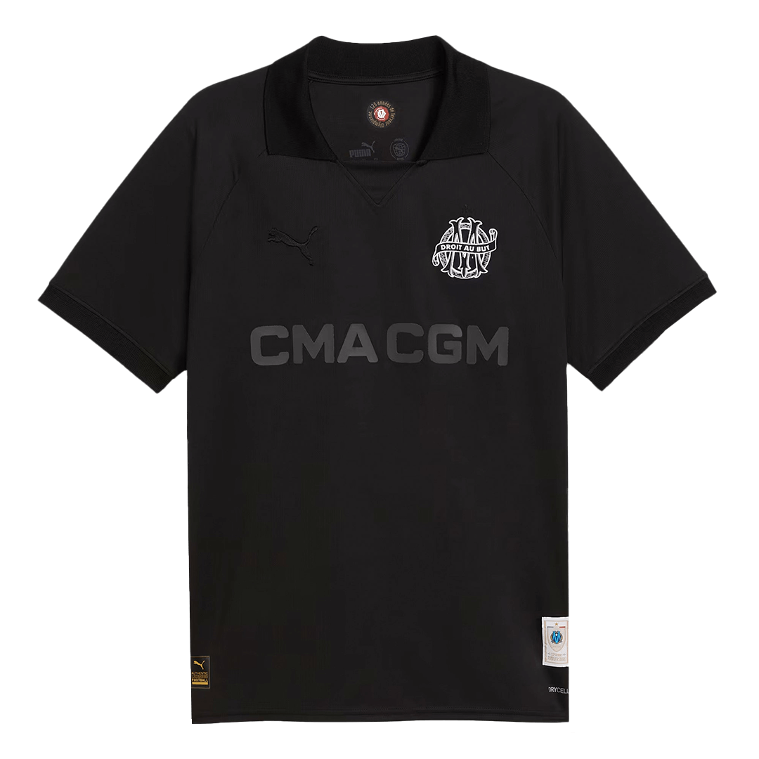 Marseille Goalkeeper Soccer Jersey 2024/25 - Black（125th Anniversary） - Football Shirt | SmartJerseys | Official Quality