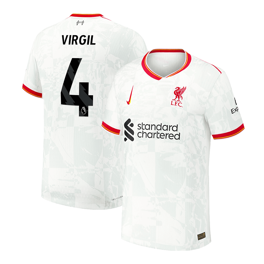 Liverpool VIRGIL #4 Third Away Soccer Jersey Authentic 2024/25 - Football Shirt | SmartJerseys | Official Quality